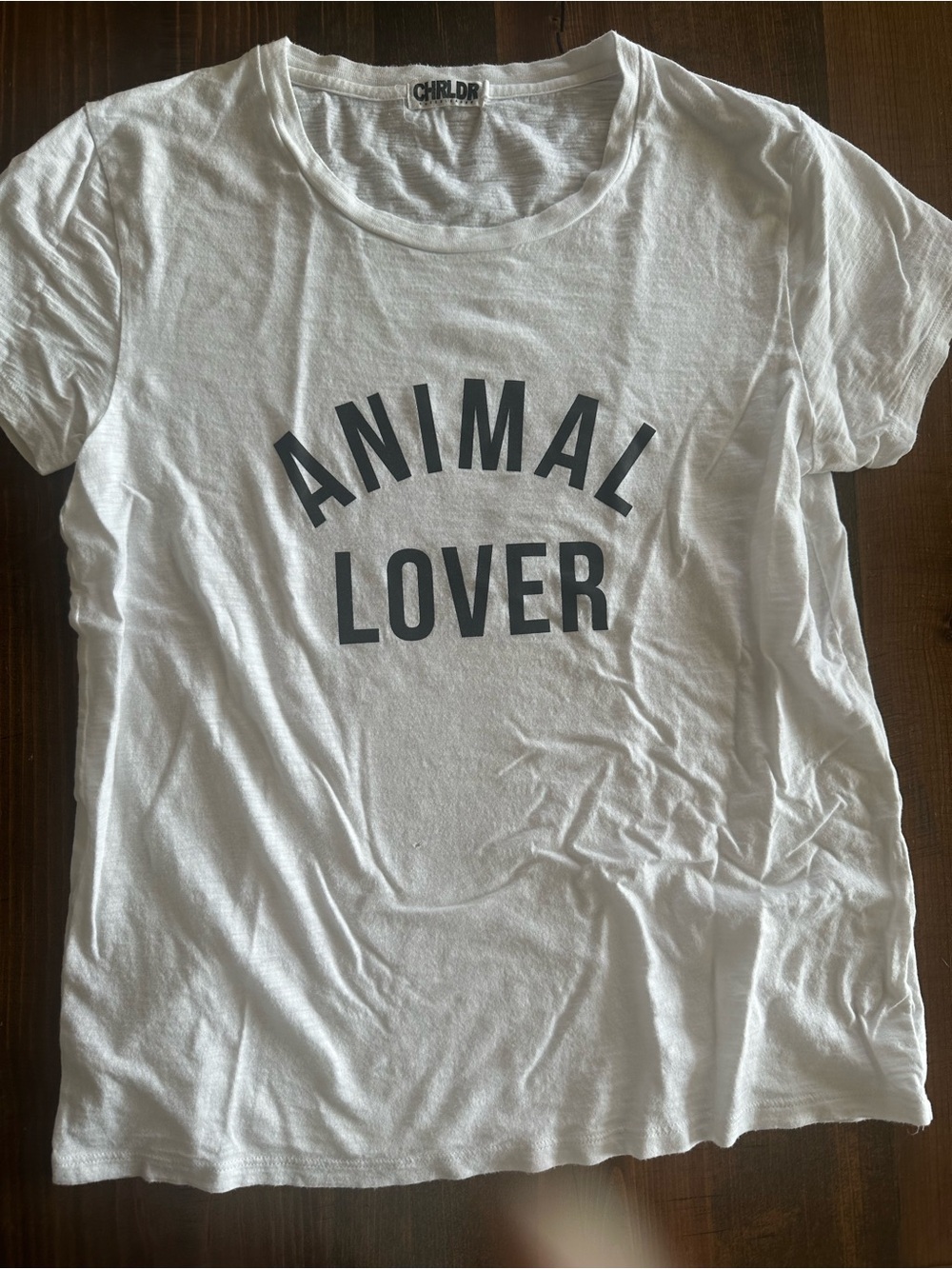 CHRLDR White ‘ANIMAL LOVER' Graphic Tee